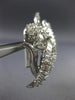 ANTIQUE EXTRA LARGE 7CT ROUND & BAGUETTE DIAMOND PLATINUM 3D FLOWER EARRINGS