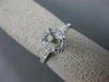 ESTATE .39CT DIAMOND 14K WHITE GOLD OVAL HALO CLASSIC SEMI MOUNT ENGAGEMENT RING