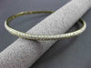 ESTATE 1.71CT DIAMOND 14KT YELLOW GOLD 3mm CLASSIC THREE ROW PAVE BANGLE F/G VS