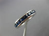 ESTATE 1.20CT AAA ROUND SAPPHIRE 14KT WHITE GOLD 3D CHANNEL ETERNITY RING #22442