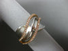 ESTATE WIDE .31CT PINK DIAMOND 18KT WHITE & ROSE GOLD MULTI ROW X LOVE FUN RING