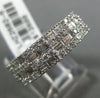 ESTATE WIDE 2.72CT DIAMOND 18KT WHITE GOLD MULTI ROW ETERNITY ANNIVERSARY RING