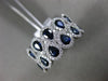 ESTATE WIDE 3.42CT DIAMOND & AAA SAPPHIRE 14KT GOLD 3D INFINITY ANNIVERSARY RING