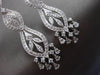 ESTATE LARGE 2.0CT DIAMOND 18KT WHITE GOLD FILIGREE MILGRAIN HANGING EARRINGS