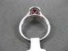 ESTATE 2.04CT DIAMOND EXTRA FACET RUBY 18K WHITE GOLD OVAL HALO ENGAGEMENT RING