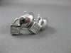 ESTATE .40CT DIAMOND PRINCESS CUT 14KT WHITE GOLD LONG CLIP ON EARRINGS #3822