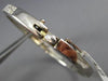ESTATE 2.50CT PRINCESS CUT DIAMOND 14KT WHITE GOLD 2 ROW CLASSIC BANGLE BRACELET