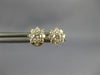 ESTATE .43CT DIAMOND 18KT YELLOW GOLD 3D CLASSIC CLUSTER FLOWER STUD EARRINGS