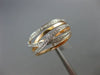 ESTATE WIDE .23CT DIAMOND 14KT ROSE GOLD 3D MULTI ROW CRISS CROSS INFINITY RING