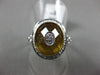 ESTATE LARGE 4.45CT DIAMOND & AAA CITRINE 14KT WHITE GOLD OVAL HALO ETOILE RING