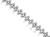 ESTATE WIDE 2.0CT DIAMOND 14KT WHITE GOLD 3D CLASSIC SNOW FLAKE TENNIS BRACELET