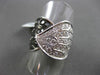 ESTATE WIDE 1.96CTW BLACK & WHITE DIAMOND 18KT WHITE GOLD FILIGREE FUN RING