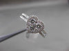 ESTATE LARGE .75CT DIAMOND 18KT WHITE GOLD DOUBLE BAND 3 DIMENSIONAL HEART RING