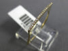 ESTATE .09CT ROUND DIAMOND 14KT YELLOW GOLD 3D CLASSIC PAVE BAR SQUARE FUN RING