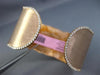 ESTATE WIDE 1.15CT DIAMOND 14KT ROSE GOLD 3D FLEXIBLE SNAKE CUFF BANGLE BRACELET
