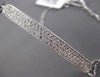 ESTATE .90CT ROUND DIAMOND 14KT WHITE GOLD 3D PAVE 3 ROW MILGRAIN BAR BRACELET