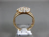 ESTATE LARGE 1.0CT DIAMOND 14KT ROSE GOLD 3D FLOWER MULTI CIRCLE FRIENDSHIP RING