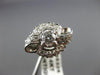 ANTIQUE WIDE .60CT DIAMOND 14KT WHITE GOLD 3D FILIGREE BOW ENGAGEMENT RING #5326