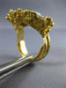 ESTATE EXTRA LARGE 8.80CT DIAMOND AAA OPAL & EMERALD 18K YELLOW GOLD 3D FUN RING