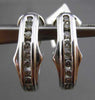 ESTATE .50CT DIAMOND 14KT WHITE GOLD 3D ELONGATED UMBRELLA CLIP ON EARRINGS F/G