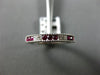 ESTATE .54CT DIAMOND & AAA RUBY 14K WHITE GOLD CLASSIC MILGRAIN ANNIVERSARY RING