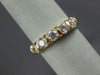 ESTATE .80CT DIAMOND 14KT YELLOW GOLD 3D 5 STONE CHANNEL ANNIVERSARY RING #17285