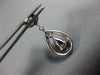 ESTATE 1.50CT DIAMOND & AAA RUBY 14KT WHITE GOLD 3D TEAR DROP HANGING EARRINGS