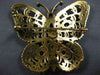ANTIQUE LARGE 1.26CT AAA GARNET & PEARL 14KT YELLOW GOLD 3D BUTTERFLY BROOCH PIN
