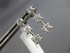 ESTATE .50CT DIAMOND 14K WHITE GOLD PAST PRESENT FUTURE JOURNEY HANGING EARRINGS