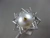 ESTATE MASSIVE 1.06CT FANCY DIAMOND 18K WHITE GOLD SOUTH SEA PEARL STAR FUN RING