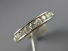 ESTATE .50CT DIAMOND 14K WHITE GOLD 3D SEMI ETERNITY CHANNEL ANNIVERSARY RING