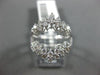 ESTATE WIDE .65CT ROUND DIAMOND 14KT WHITE GOLD 3D V SHAPE CLASSIC INSERT RING