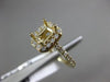 ESTATE .34CT DIAMOND 14KT YELLOW GOLD 3D OCTAGON HALO SEMI MOUNT ENGAGEMENT RING