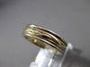 ESTATE 14KT WHITE & YELLOW GOLD HANDCRAFTED ROPE WEDDING BAND RING 5mm #23219