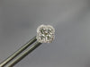 ESTATE .46CT DIAMOND 18KT WHITE GOLD 3D SQUARE FLOWER HALO STUD EARRINGS