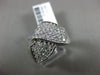 ESTATE WIDE .18CT ROUND DIAMOND 14KT WHITE GOLD 3D CRISS CROSS LOVE KNOT RING