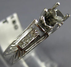 .42CT DIAMOND 18K WHITE GOLD ROUND & PRINCESS SEMI MOUNT ENGAGEMENT RING #11180