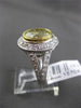 ESTATE MASSIVE 4.14CT WHITE & FANCY YELLOW DIAMOND 18K 2TONE GOLD ENGAGMENT RING