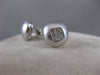 ESTATE .36CTW PRINCESS DIAMOND 14KT WHITE GOLD EARRINGS INVISIBLE SET 9MM #7763