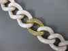 ESTATE .40CT DIAMOND 18KT YELLOW GOLD 3D WHITE ENAMEL ITALIAN LINK BRACELET