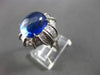 ANTIQUE PLATINUM 14.0CT DIAMOND & CABOCHON SAPPHIRE FILIGREE ENGAGEMENT RING E/F