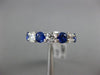ESTATE 3.85CT DIAMOND & AAA SAPPHIRE 14KT WHITE GOLD 3D ANNIVERSARY RING #26028