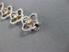 ESTATE WIDE 4.16CT WHITE & PINK DIAMOND 18KT GOLD 3D OPEN FLOWER TENNIS BRACELET