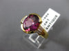 ESTATE WIDE 2.86CT DIAMOND & AAA AMETHYST 18K YELLOW GOLD ENGAGEMENT RING #21699