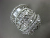ESTATE EXTRA LARGE 3.0CT DIAMOND 18KT WHITE GOLD 3D MULTI ROW ETOILE CROWN RING