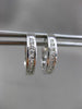 ESTATE .25CT DIAMOND 14KT WHITE GOLD CLASSIC CHANNEL HUGGIE EARRINGS BEAUTIFUL!