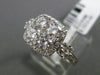 ESTATE WIDE 1.41CT DIAMOND 18K WHITE GOLD 3D SQUARE HALO ENGAGEMENT PROMISE RING