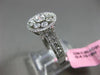 ESTATE WIDE .85CT DIAMOND 18KT WHITE GOLD CLUSTER FILIGREE HALO FLOWER LOVE RING