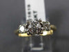 ANTIQUE .70CT OLD MINE DIAMOND 14KT TWO TONE GOLD 3 STONE ENGAGEMENT RING #21619