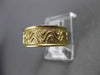 ANTIQUE 14KT YELLOW GOLD HANDCRAFTED WAVE DESIGN WEDDING BAND RING 7mm #23171